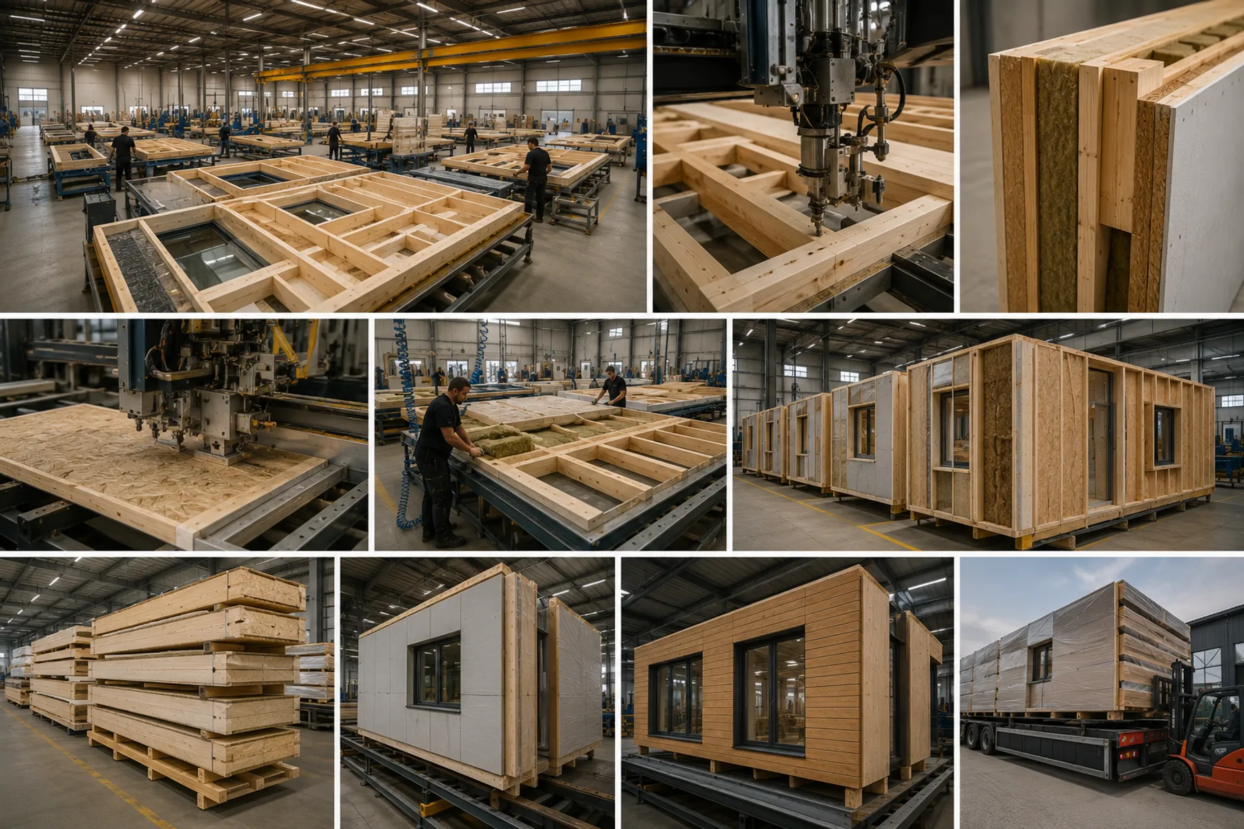 Vorfertigung im Werk — Fichtelgebirgs-Haus