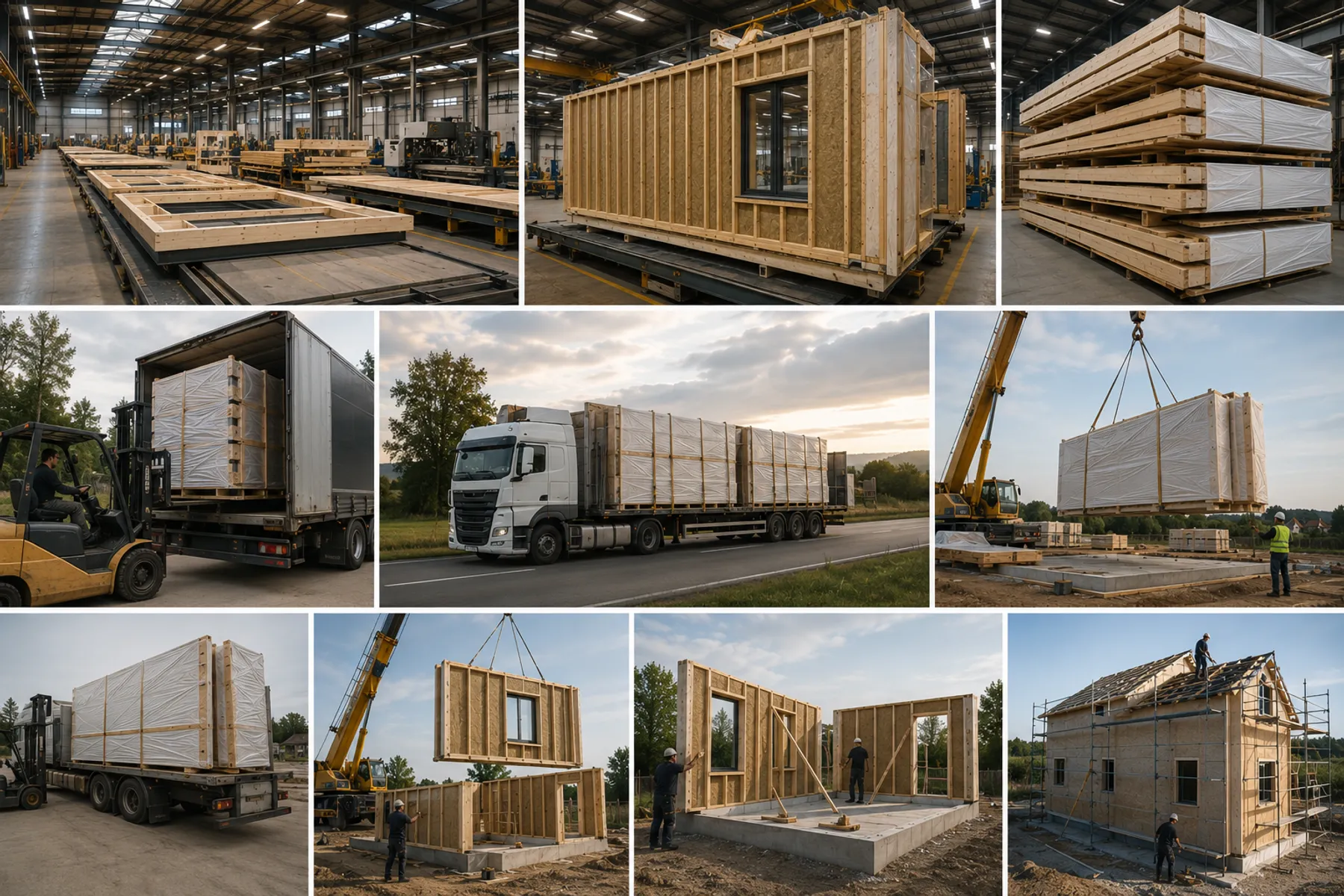 Transport & Montage vor Ort — Fichtelgebirgs-Haus