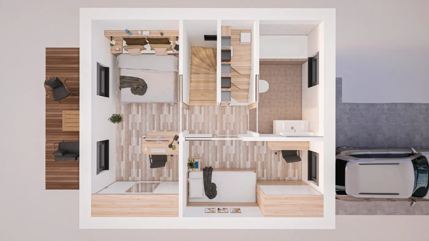 Grundriss Gustl — Dachgeschoss