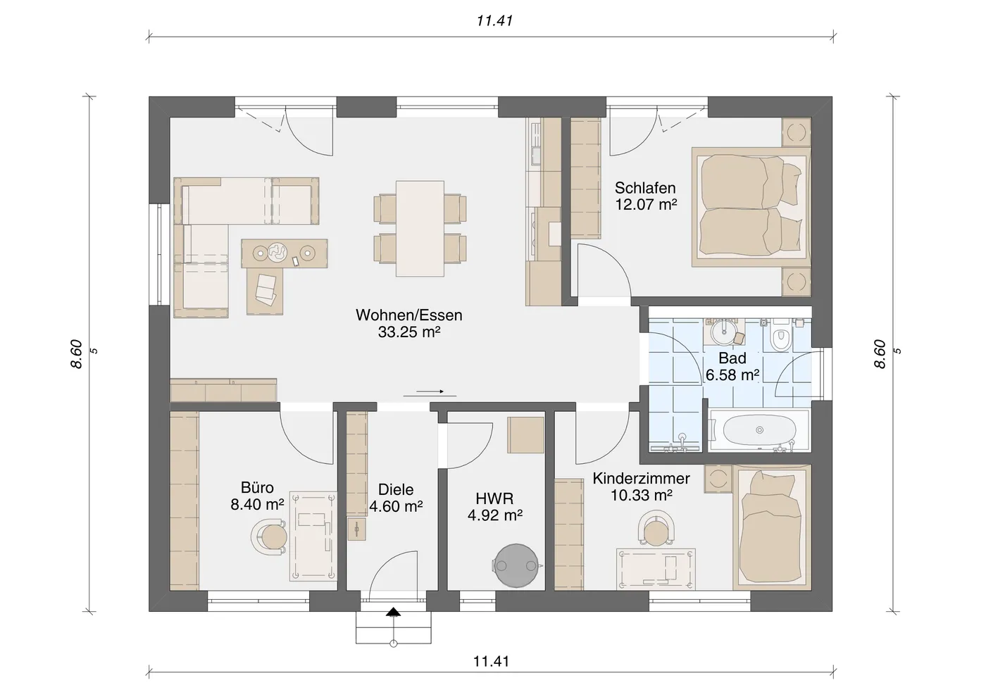 Grundriss Greta — Erdgeschoss