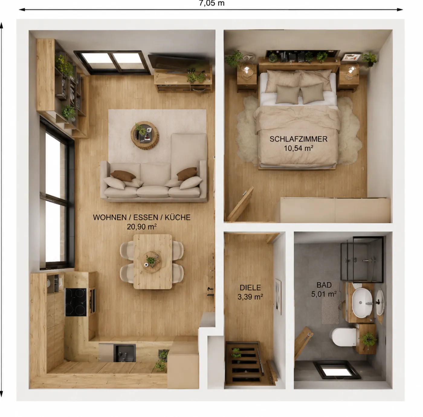 Grundriss Fritz — Erdgeschoss