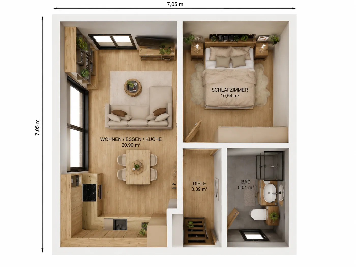 Grundriss Fritz — Erdgeschoss
